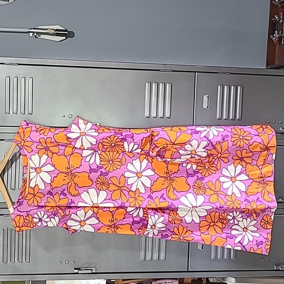 Vintage Shaker Square Floral Print Dress - Picture 1 of 14